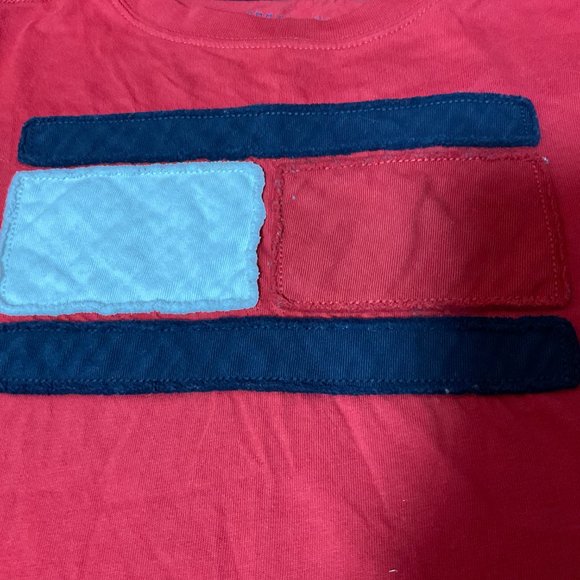Red Tee w/ Applique Brand Logo - Picture 2 of 2